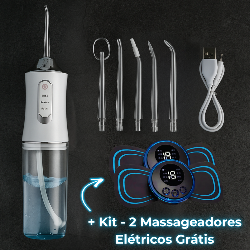 🔥 Novo OralFlow 2.0 + Grátis: Kit 2 Massageadores Elétricos!