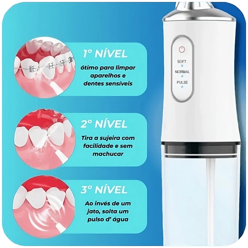 🔥 Novo OralFlow 2.0 + Grátis: Kit 2 Massageadores Elétricos!